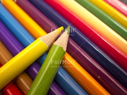 Fair Trade Photo Closeup, Colour image, Education, Exams, Horizontal, Indoor, Multi-coloured, Pencil, Peru, South America, Tabletop