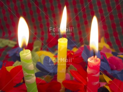 Fair Trade Photo Birthday, Candle, Colour image, Flame, Horizontal, Indoor, Invitation, Multi-coloured, Party, Peru, South America, Studio