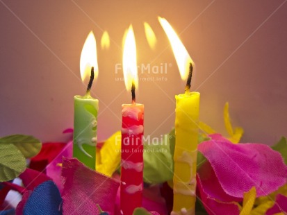 Fair Trade Photo Birthday, Candle, Colour image, Flame, Horizontal, Indoor, Invitation, Multi-coloured, Party, Peru, South America, Studio