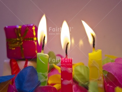 Fair Trade Photo Birthday, Candle, Colour image, Flame, Focus on foreground, Gift, Horizontal, Indoor, Invitation, Multi-coloured, Party, Peru, South America, Studio