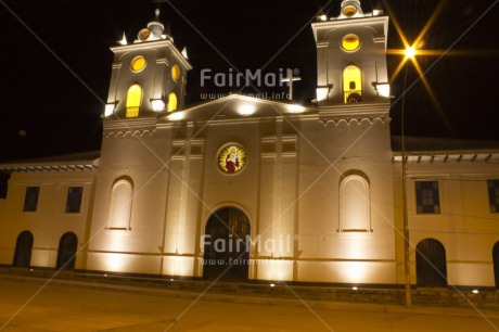 Fair Trade Photo Christianity, Christmas, Church, Colour image, Gold, Horizontal, Light, Night, Outdoor, Peru, South America, Star, White