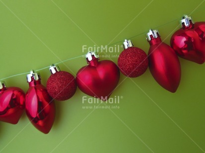 Fair Trade Photo Christmas, Christmas ball, Colour image, Green, Heart, Horizontal, Indoor, Peru, Red, South America, Studio