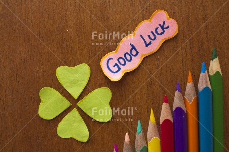 Fair Trade Photo Colour image, Colourful, Exams, Good luck, Horizontal, Letter, Pencil, Peru, South America, Studio, Tabletop