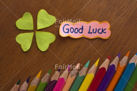 Fair Trade Photo Colour image, Colourful, Exams, Good luck, Horizontal, Letter, Pencil, Peru, South America, Studio, Tabletop