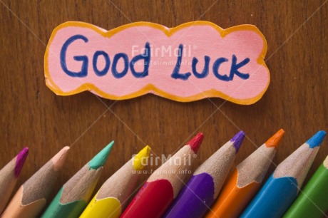 Fair Trade Photo Colour image, Colourful, Exams, Good luck, Horizontal, Letter, Pencil, Peru, South America, Studio, Tabletop