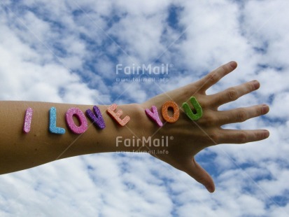 Fair Trade Photo Clouds, Colour image, Day, Hand, Horizontal, Letter, Love, Outdoor, People, Peru, Seasons, Sky, South America, Summer, Valentines day