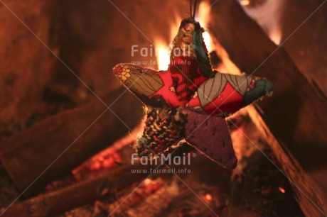 Fair Trade Photo Christmas, Colour image, Fire, Flame, Focus on foreground, Horizontal, Indoor, Peru, South America, Star, Tabletop, Warmth
