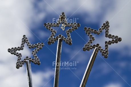 Fair Trade Photo Christianity, Christmas, Clouds, Colour image, Cross, Day, Horizontal, Outdoor, Peru, Religion, Seasons, Silver, Sky, South America, Star, Summer