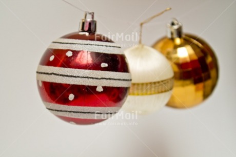Fair Trade Photo Christmas, Christmas ball, Colour image, Focus on foreground, Gold, Horizontal, Indoor, Peru, Red, South America, White