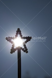 Fair Trade Photo Backlit, Christianity, Christmas, Colour image, Evening, Light, New Year, Outdoor, Peru, Religion, Sky, South America, Spirituality, Star, Sun, Vertical