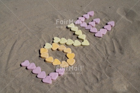 Fair Trade Photo Beach, Day, Heart, Horizontal, Letter, Love, Outdoor, Peru, Sand, South America, Summer, Sweets, Valentines day