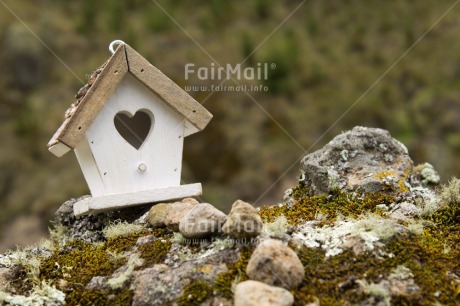 Fair Trade Photo Birdhouse, Heart, Horizontal, House, Love, Mountain, New home, Rural, Stone