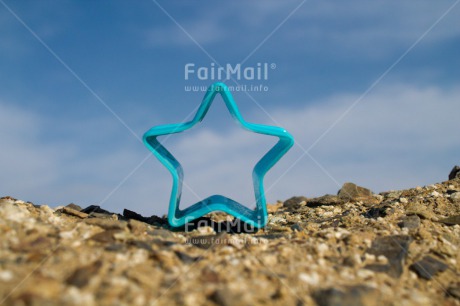 Fair Trade Photo Beach, Blue, Christmas, Clouds, Colour image, Horizontal, Peru, Sand, Sky, South America, Star