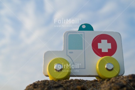 Fair Trade Photo Ambulance, Closeup, Colour image, Get well soon, Horizontal, Outdoor, Peru, South America