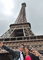 Elmer and Maria flor make it to the Eiffel tower!