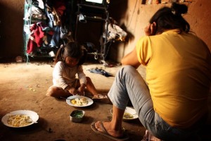 The best moment, because god came to her house and blessed her with food.