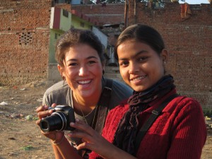 FairMail India photographer Aradhana together with her volunteer photography trainer