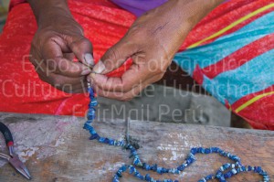 Anidela documenting the artisans who make the souveniers for the many tourists visiting Huanchaco